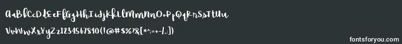 BmdRaspberryMoonshine Font – White Fonts on Black Background