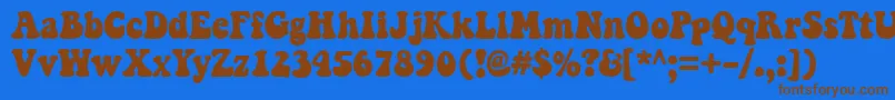 KeepOnTruckinfw Font – Brown Fonts on Blue Background