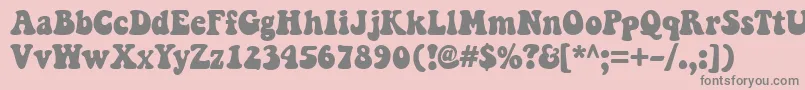 KeepOnTruckinfw Font – Gray Fonts on Pink Background
