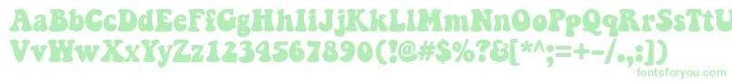 KeepOnTruckinfw Font – Green Fonts on White Background