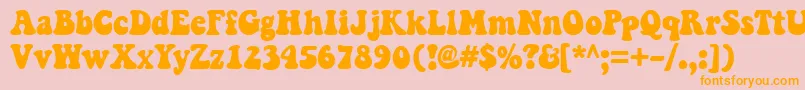 KeepOnTruckinfw Font – Orange Fonts on Pink Background