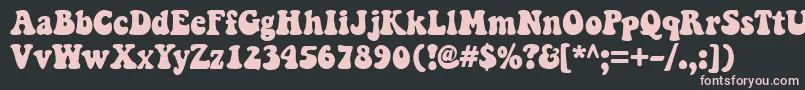 KeepOnTruckinfw Font – Pink Fonts on Black Background