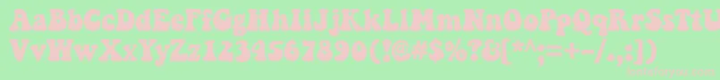 KeepOnTruckinfw Font – Pink Fonts on Green Background