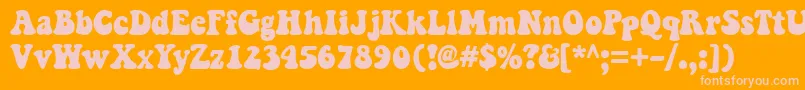 KeepOnTruckinfw Font – Pink Fonts on Orange Background