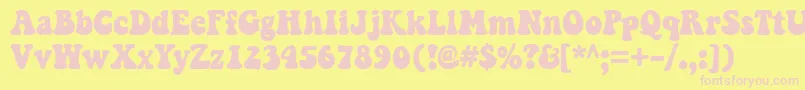 KeepOnTruckinfw Font – Pink Fonts on Yellow Background