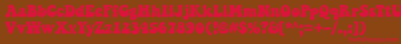 KeepOnTruckinfw Font – Red Fonts on Brown Background
