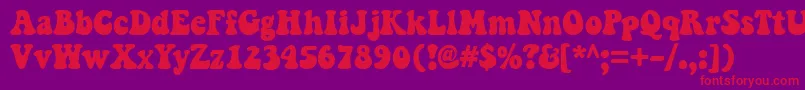 KeepOnTruckinfw Font – Red Fonts on Purple Background