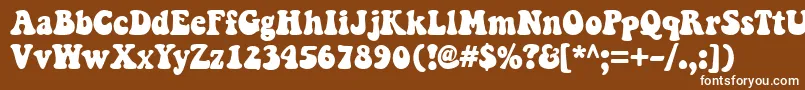 フォントKeepOnTruckinfw – 茶色の背景に白い文字