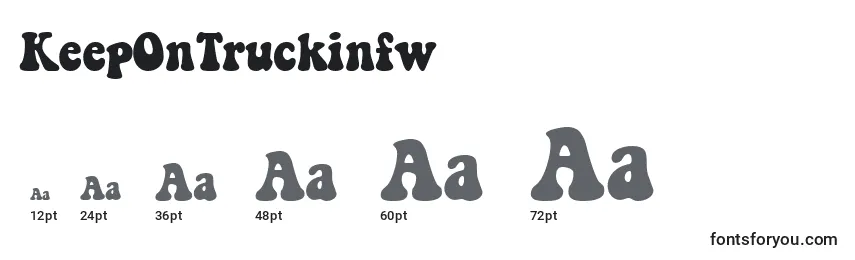 KeepOnTruckinfw Font Sizes