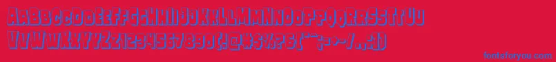 Mindlessbrute3D Font – Blue Fonts on Red Background