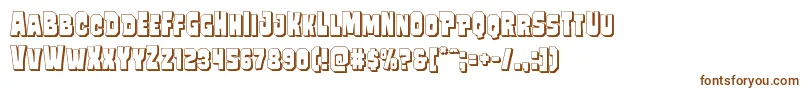 Mindlessbrute3D Font – Brown Fonts on White Background