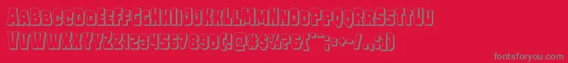 Mindlessbrute3D Font – Gray Fonts on Red Background