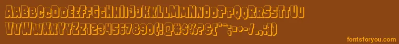 More about Mindlessbrute3D Font Mindlessbrute3D Font – Orange Fonts on Brown Background