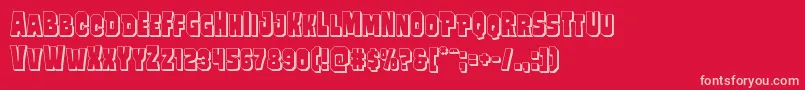 Mindlessbrute3D Font – Pink Fonts on Red Background