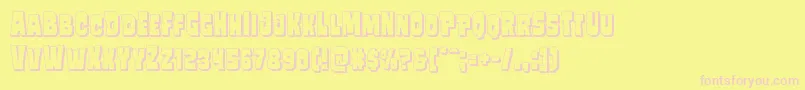 fuente Mindlessbrute3D – Fuentes Rosadas Sobre Fondo Amarillo