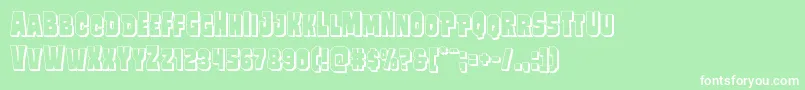 Mindlessbrute3D Font – White Fonts on Green Background