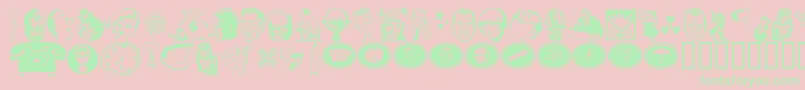 GlamoconRetrobats Font – Green Fonts on Pink Background