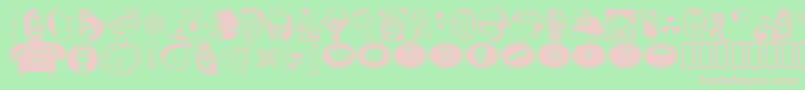 GlamoconRetrobats Font – Pink Fonts on Green Background