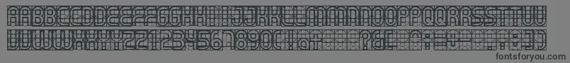 Gear Font – Black Fonts on Gray Background