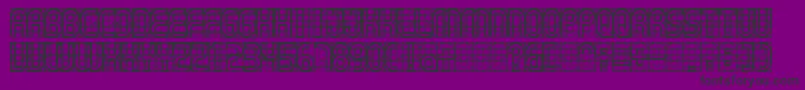 Gear Font – Black Fonts on Purple Background