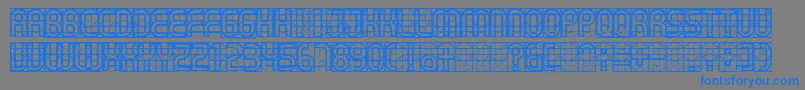 Gear Font – Blue Fonts on Gray Background