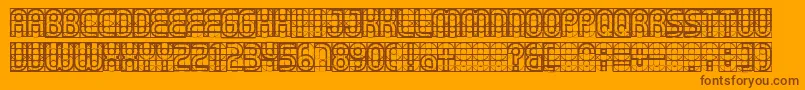 Gear Font – Brown Fonts on Orange Background