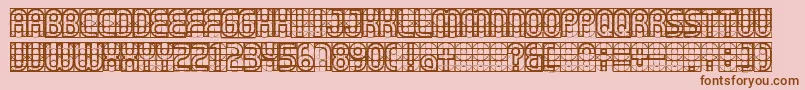 Gear Font – Brown Fonts on Pink Background