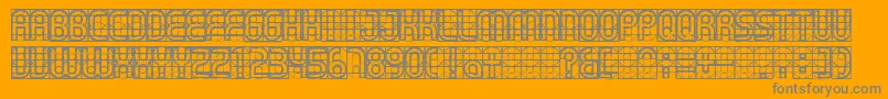 Gear Font – Gray Fonts on Orange Background