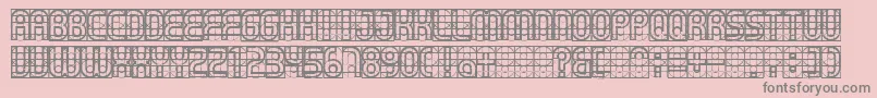 Gear Font – Gray Fonts on Pink Background