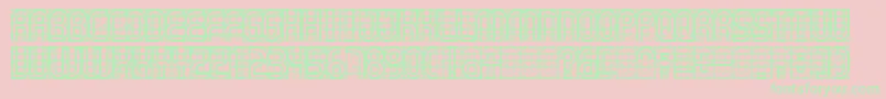 Gear Font – Green Fonts on Pink Background