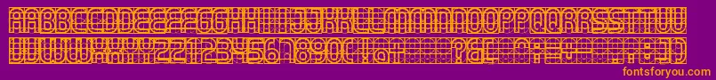 Gear Font – Orange Fonts on Purple Background