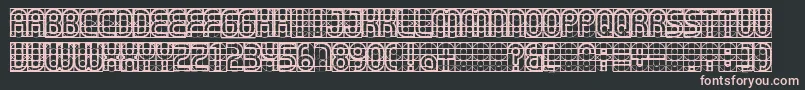 Gear Font – Pink Fonts on Black Background