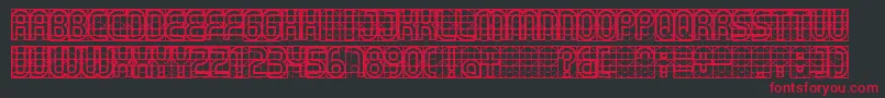 Gear Font – Red Fonts on Black Background