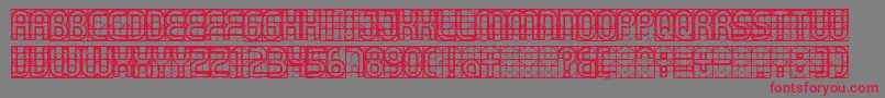 Gear Font – Red Fonts on Gray Background