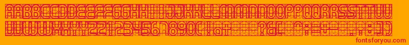 Gear Font – Red Fonts on Orange Background