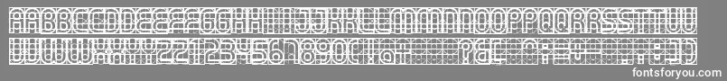 Gear-Schriftart – Weiße Schriften auf grauem Hintergrund