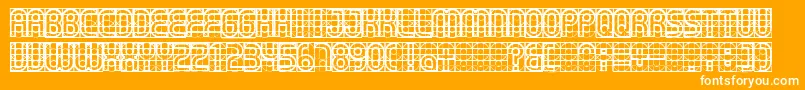 Gear Font – White Fonts on Orange Background