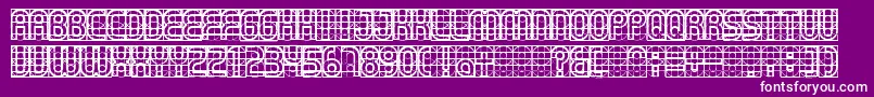 Gear Font – White Fonts on Purple Background