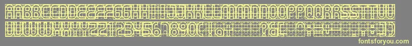 Gear Font – Yellow Fonts on Gray Background