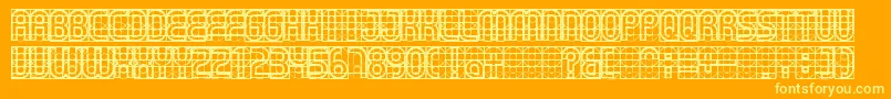 Gear Font – Yellow Fonts on Orange Background