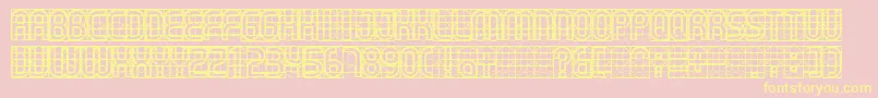 Gear Font – Yellow Fonts on Pink Background