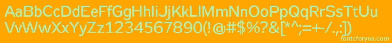 Zeppelin32 Font – Green Fonts on Orange Background