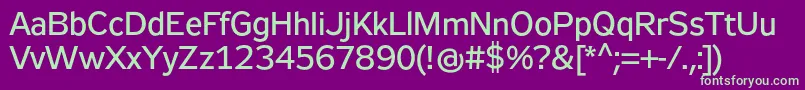 Zeppelin32 Font – Green Fonts on Purple Background