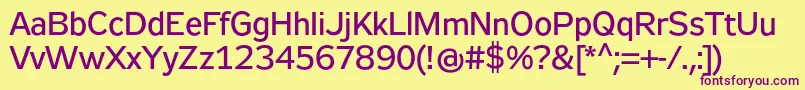 Zeppelin32 Font – Purple Fonts on Yellow Background