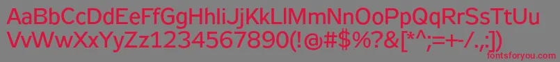 Zeppelin32 Font – Red Fonts on Gray Background
