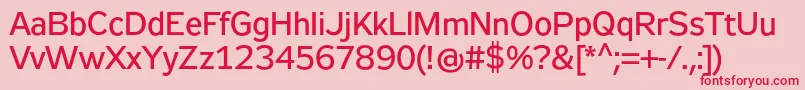 Zeppelin32 Font – Red Fonts on Pink Background