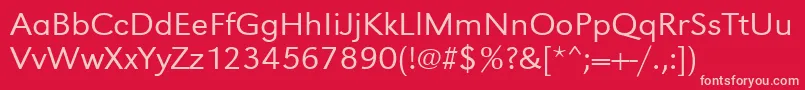 Urwgrotesktligextwid Font – Pink Fonts on Red Background