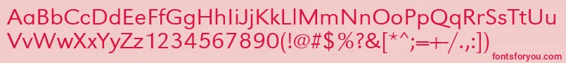 Urwgrotesktligextwid Font – Red Fonts on Pink Background