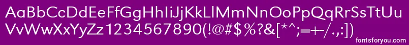 Urwgrotesktligextwid Font – White Fonts on Purple Background