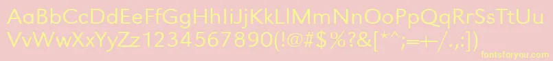 Urwgrotesktligextwid Font – Yellow Fonts on Pink Background